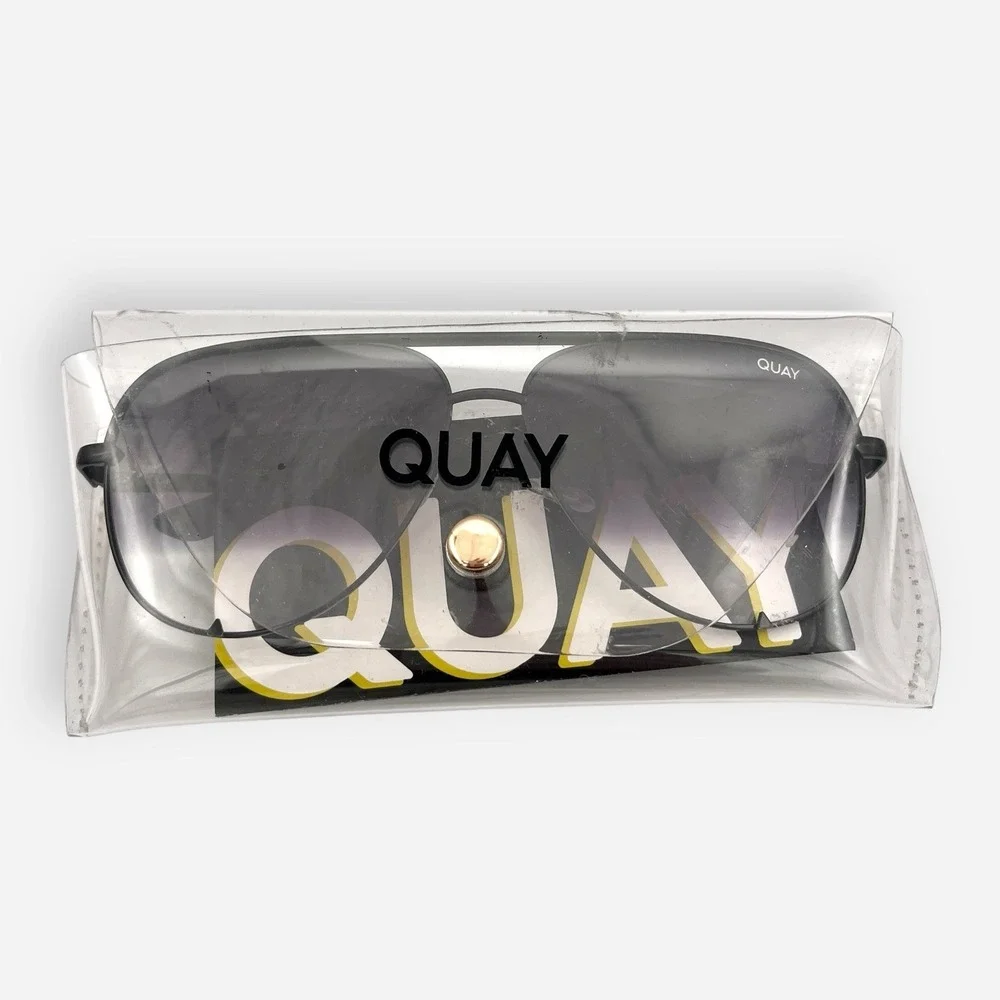 QUAY High Key Mini 1212 Sunglasses‎ Black Gray Lens Frames Only READ